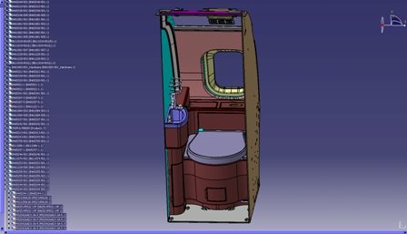CAD lavatory interior