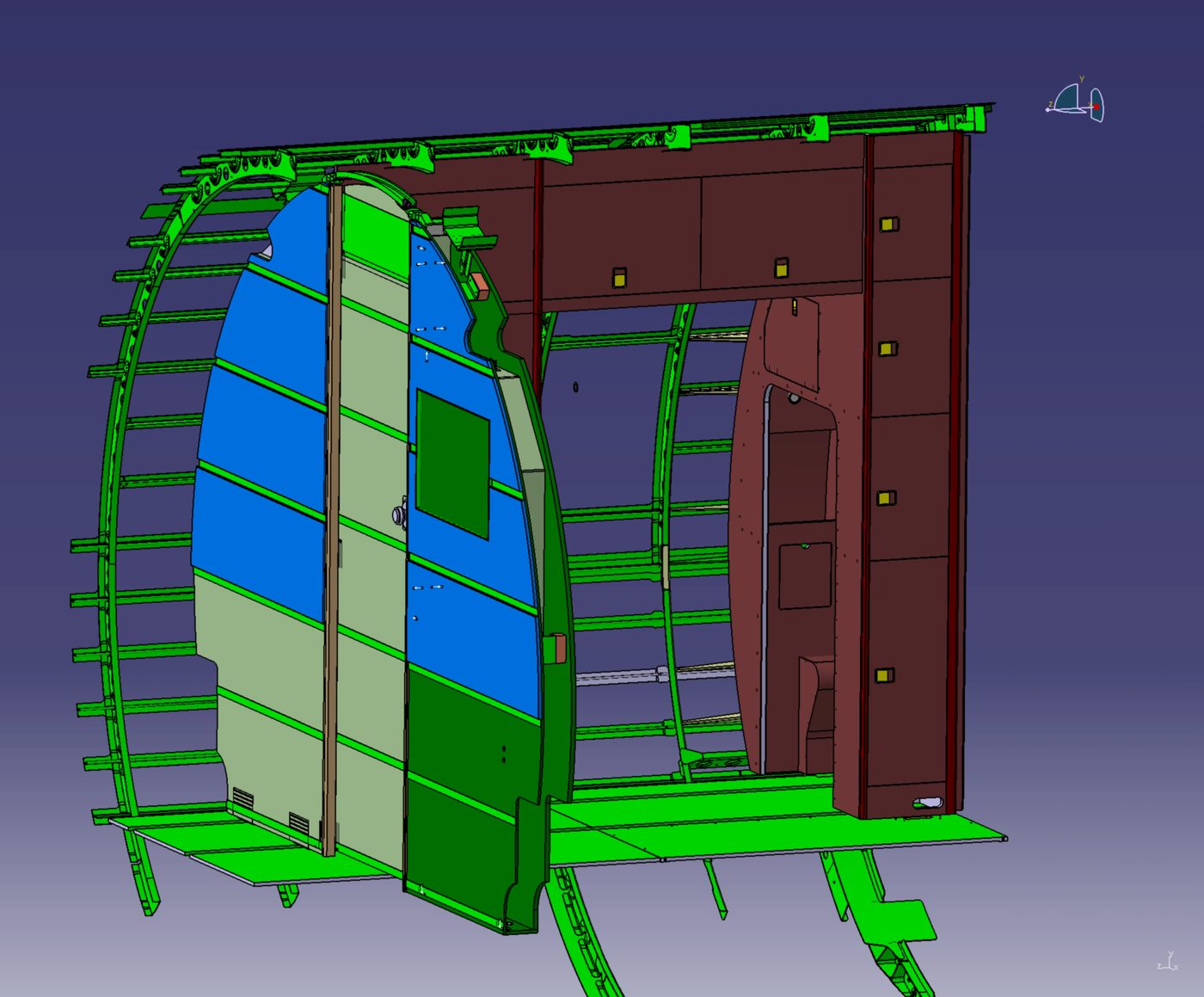 Crew rest area engineering assembly